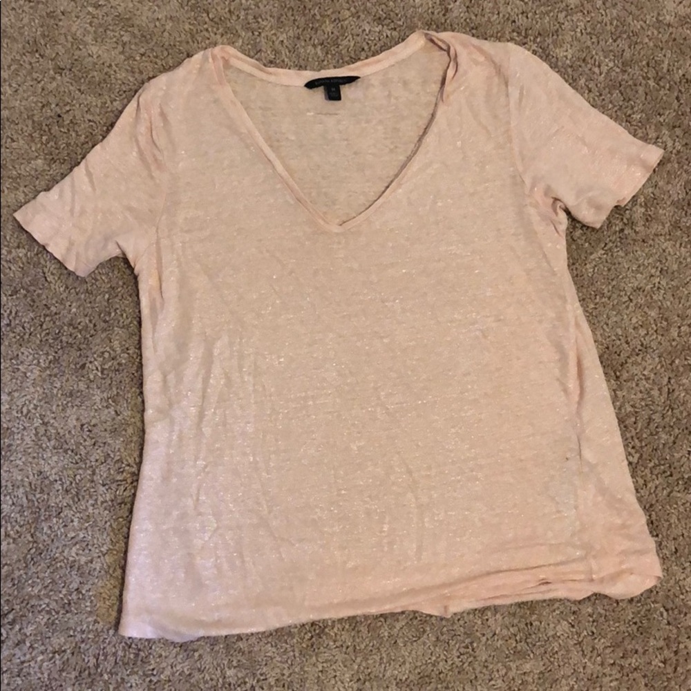 Lightweight pink V neck